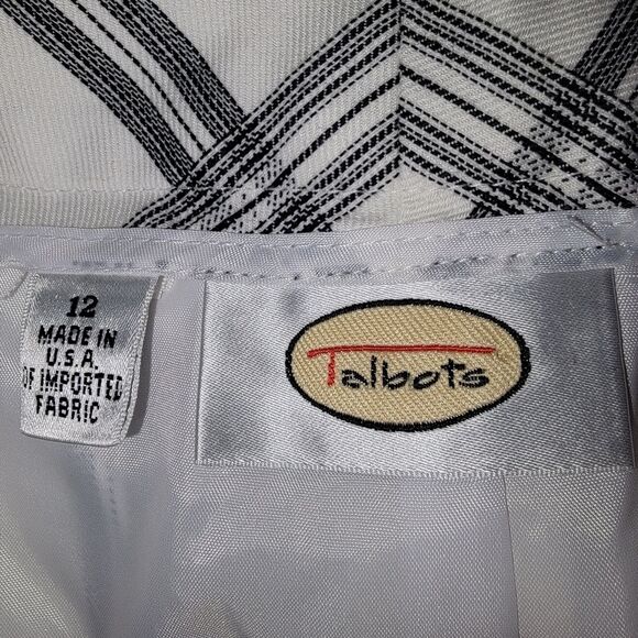Talbots windowpane high waist wide leg  crop Pants slacks size 12 - Picture 4 of 5